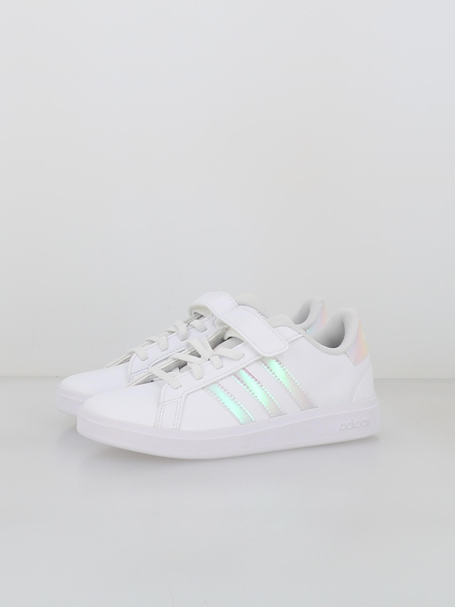 Baskets à scratch grand court 2.0 irisé el blanc fille - Adidas