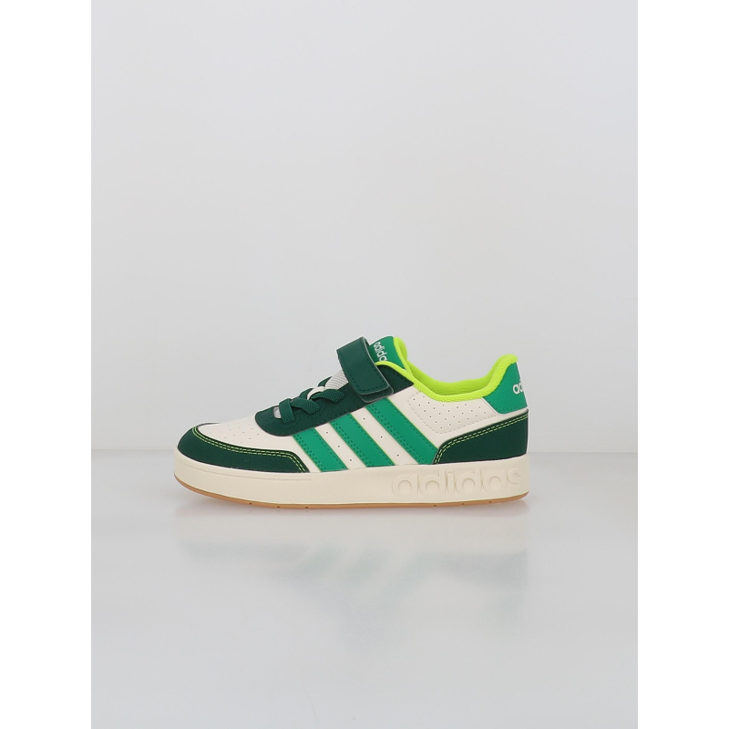 Baskets à scratch breakbase vert blanc enfant - Adidas