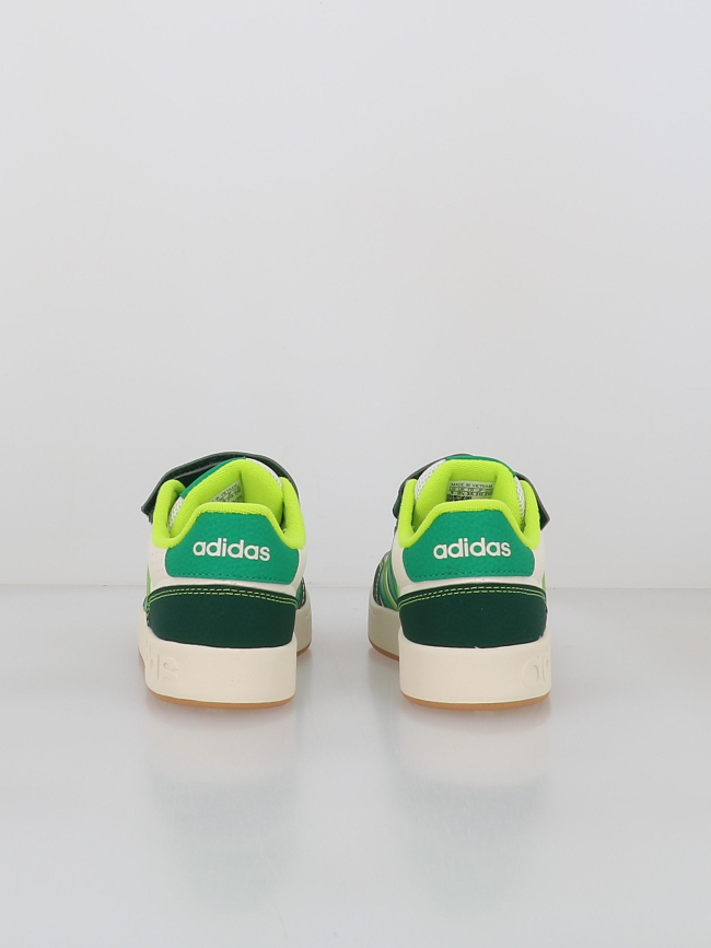 Baskets à scratch breakbase vert blanc enfant - Adidas