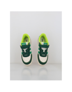 Baskets à scratch breakbase vert blanc enfant - Adidas