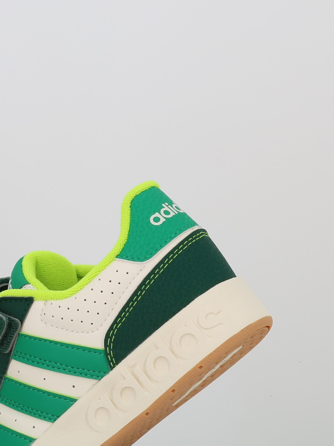 Baskets à scratch breakbase vert blanc enfant - Adidas