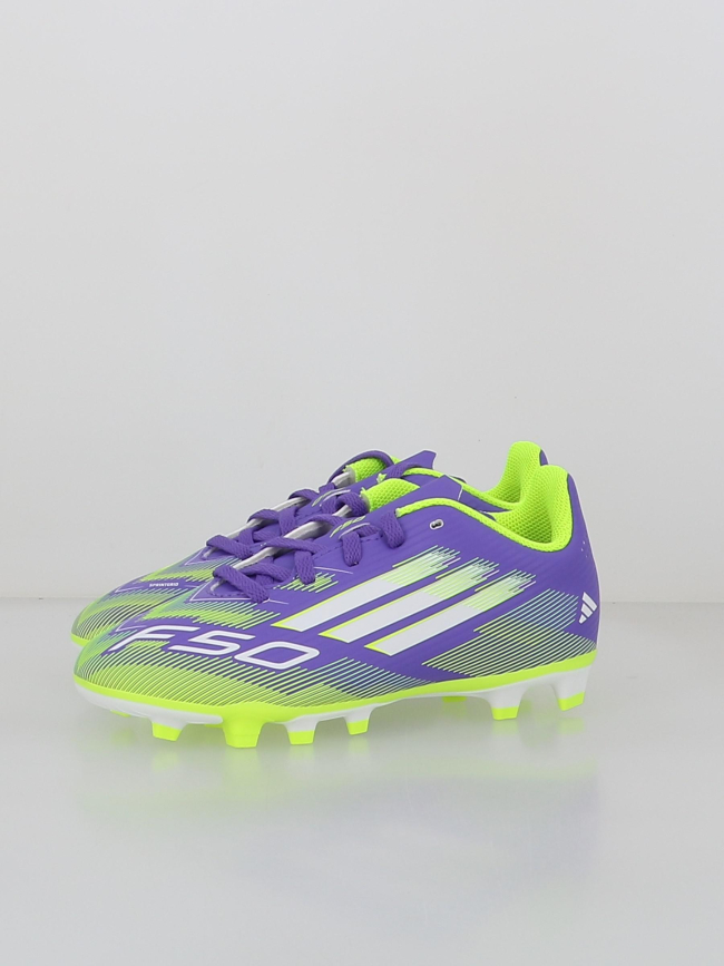 Chaussures de football f50 club fg/mg violet enfant - Adidas