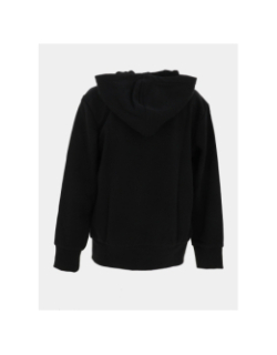 Sweat à capuche glam logo argenté brillant noir fille - Adidas