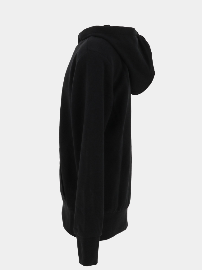 Sweat à capuche glam logo argenté brillant noir fille - Adidas