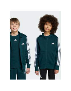 Sweat à capuche zippé 3s fz vert enfant - Adidas