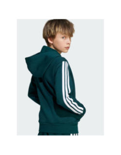 Sweat à capuche zippé 3s fz vert enfant - Adidas