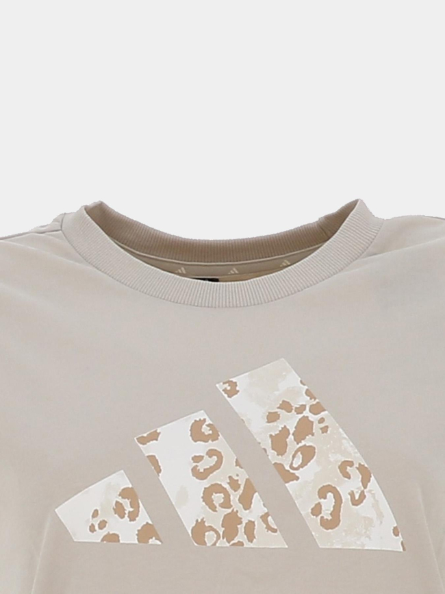 T-shirt à manches courtes anml beige fille - Adidas