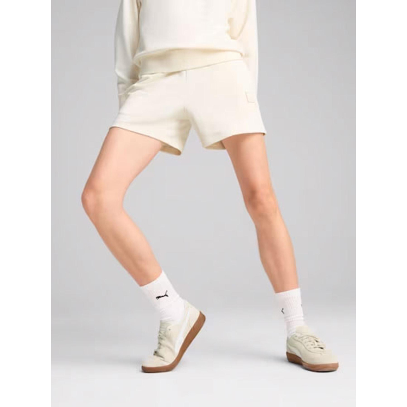 Short à taille mi-haute ess elevated beige femme - Puma