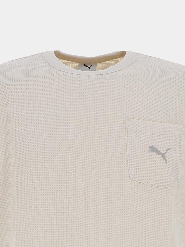 T-shirt à texture gaufré class relaxed beige homme - Puma