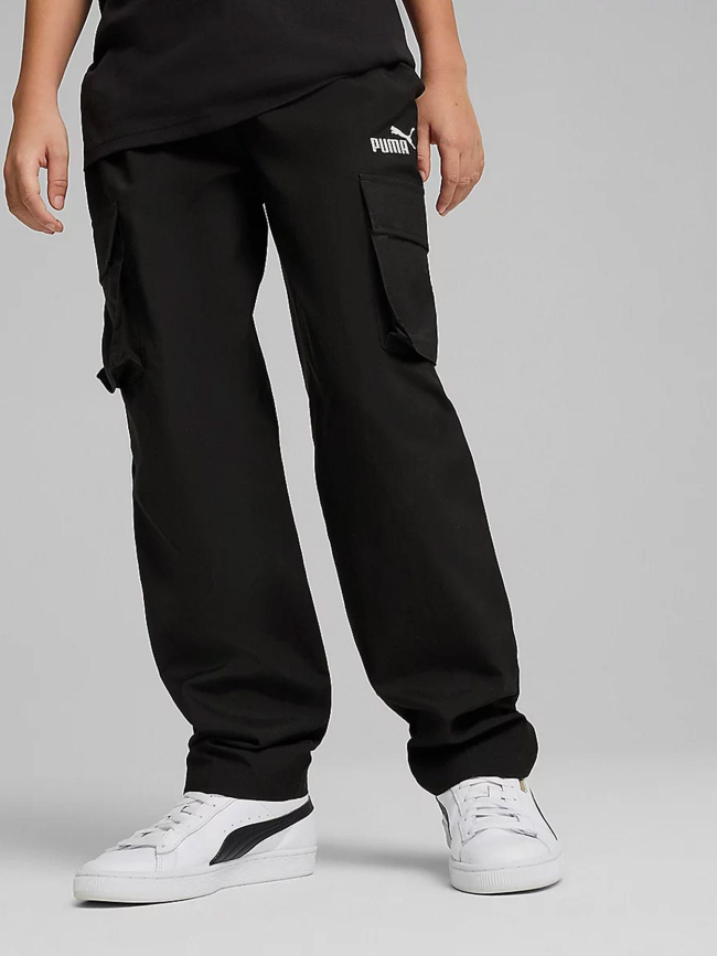 Pantalon cargo tissé à logo n° 1 ess noir garçon - Puma