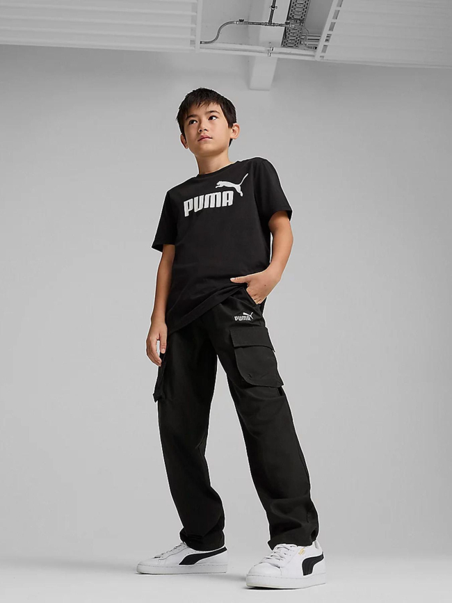 Pantalon cargo tissé à logo n° 1 ess noir garçon - Puma