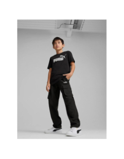 Pantalon cargo tissé à logo n° 1 ess noir garçon - Puma