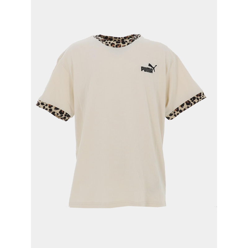 T-shirt essentials graphic animal beige fille - Puma