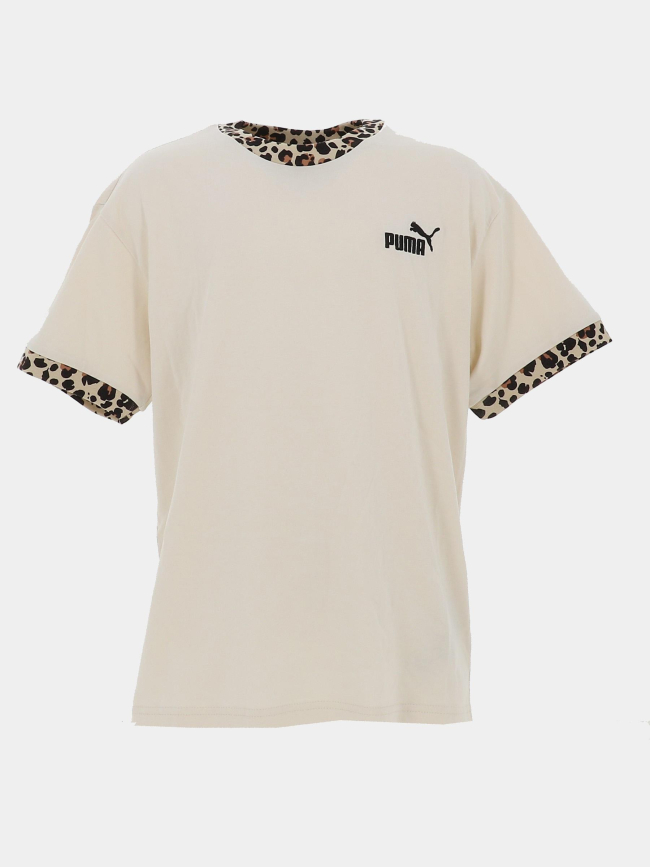 T-shirt essentials graphic animal beige fille - Puma