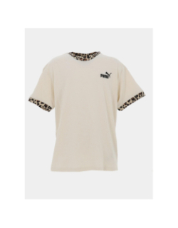 T-shirt essentials graphic animal beige fille - Puma