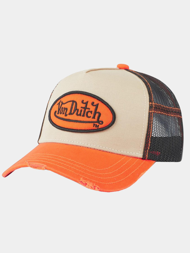 Casquette trucker summer orange et noir homme - Von Dutch