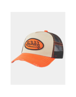 Casquette trucker summer orange et noir homme - Von Dutch
