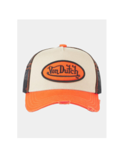 Casquette trucker summer orange et noir homme - Von Dutch