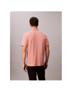 Polo à manches courtes en coton pima rose homme - Calvin Klein