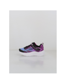 Baskets à scratch microspec advance violet enfant - Skechers