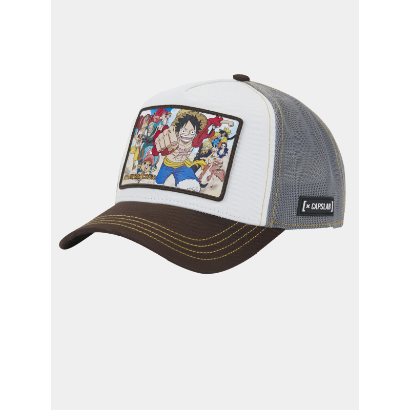 Casquette trucker one piece crew marron et gris adulte - Capslab
