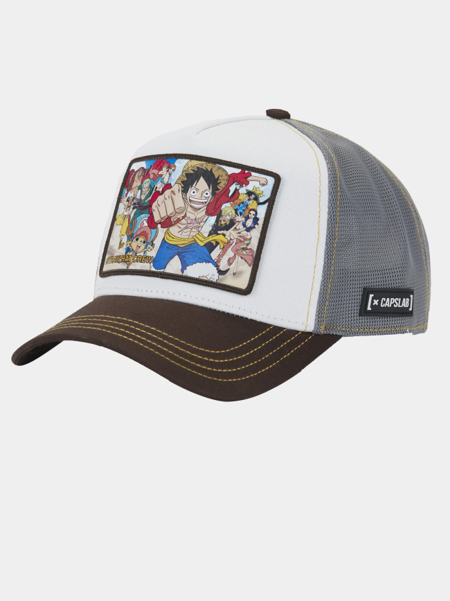 Casquette trucker one piece crew marron et gris adulte - Capslab