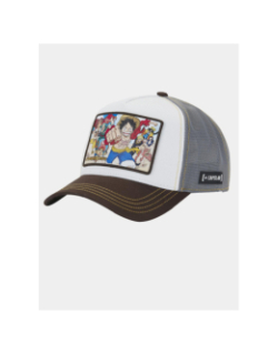 Casquette trucker one piece crew marron et gris adulte - Capslab