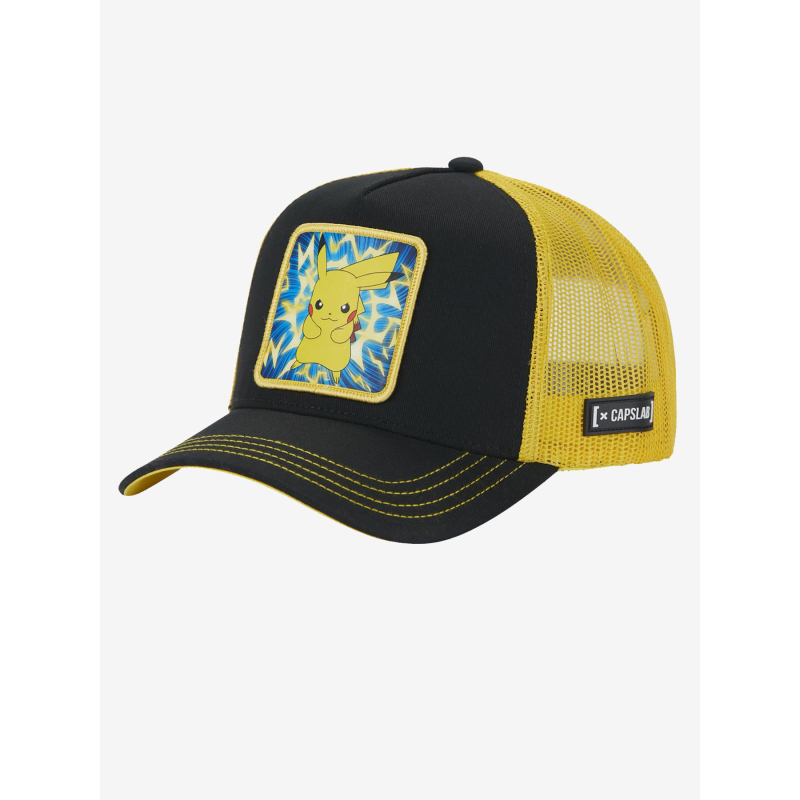 Casquette trucker pokémon pikachu noir et jaune adulte - Capslab