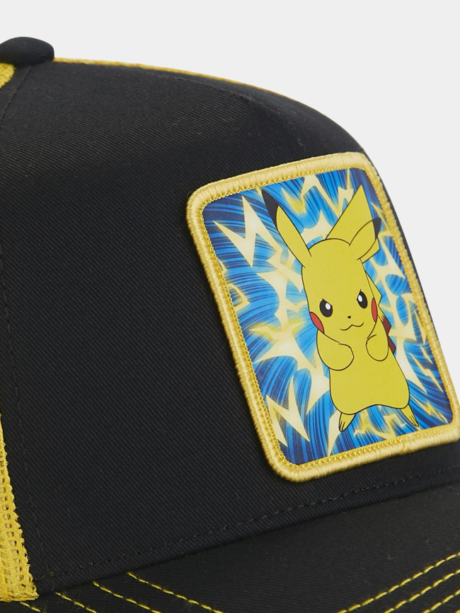 Casquette trucker pokémon pikachu noir et jaune adulte - Capslab