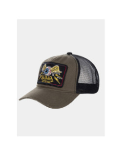Casquette trucker effet usé flying eye kaki homme - Von Dutch