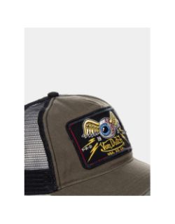 Casquette trucker effet usé flying eye kaki homme - Von Dutch