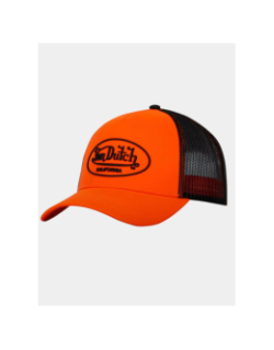 Casquette trucker fluo orange et noir adulte - Von Dutch