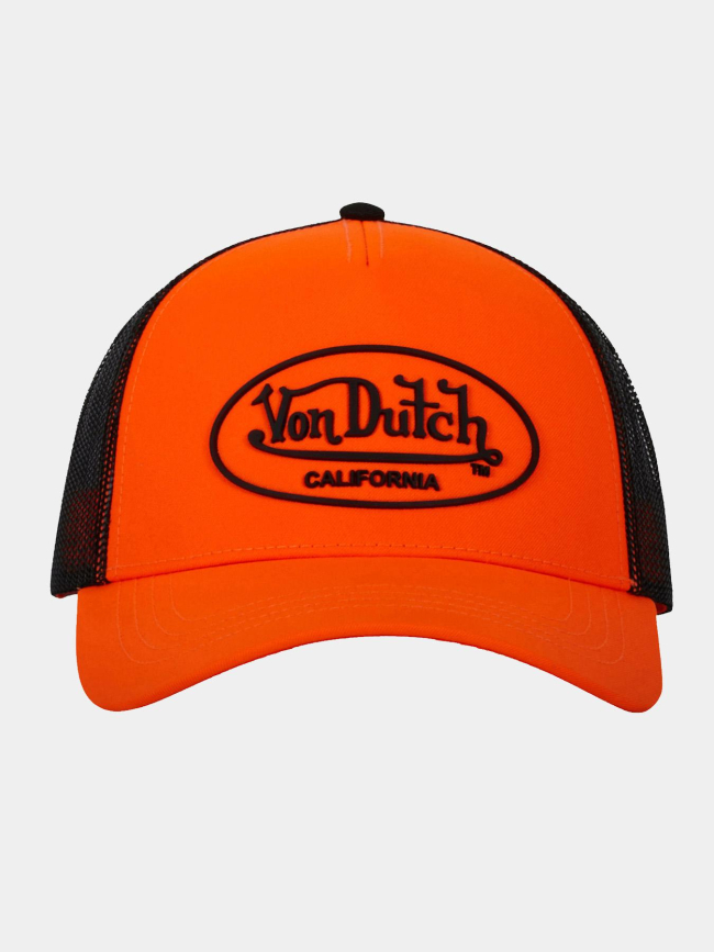 Casquette trucker fluo orange et noir adulte - Von Dutch