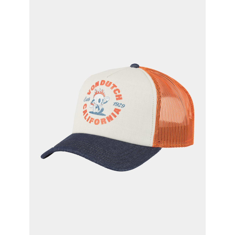 Casquette trucker visière denim multicolore adulte - Von Dutch
