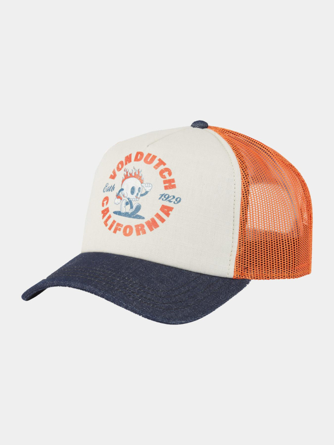 Casquette trucker visière denim multicolore adulte - Von Dutch