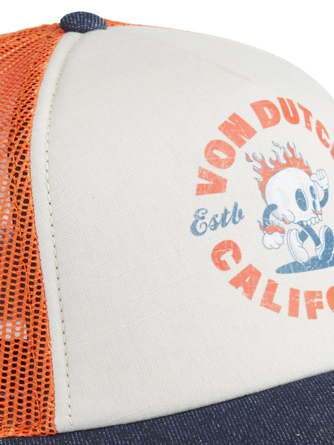 Casquette trucker visière denim multicolore adulte - Von Dutch