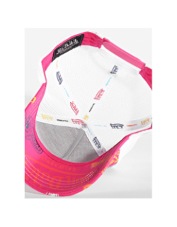 Casquette trucker custom art rose et blanc adulte - Von Dutch