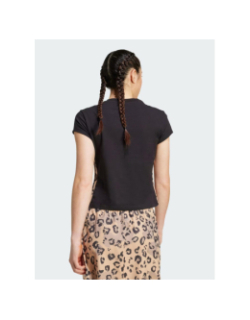 T-shirt de sport 3 stripes leopard aop noir femme - Adidas
