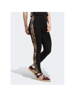 Legging de sport 3 stripes léopard noir femme - Adidas