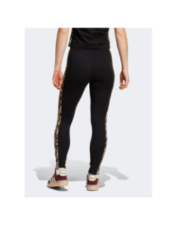 Legging de sport 3 stripes léopard noir femme - Adidas