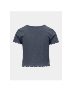 T-shirt côtelé kognella bleu marine fille - Only