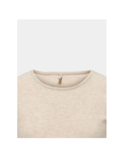 T-shirt côtelé kognella beige fille - Only