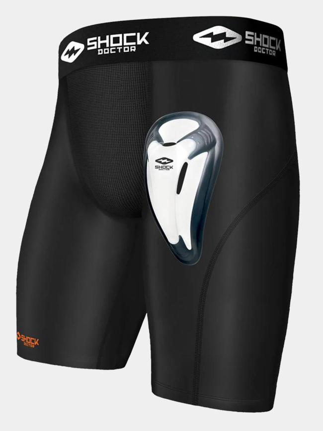 Short de compression et coquille bioflex blanc homme - Shock Doctor