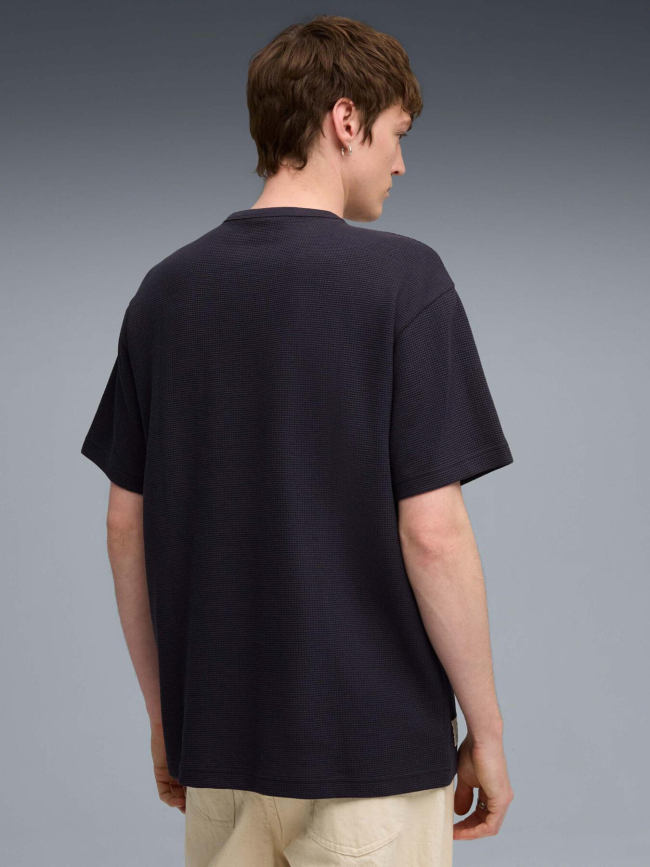 T-shirt à texture gaufré class relaxed bleu marine homme - Puma