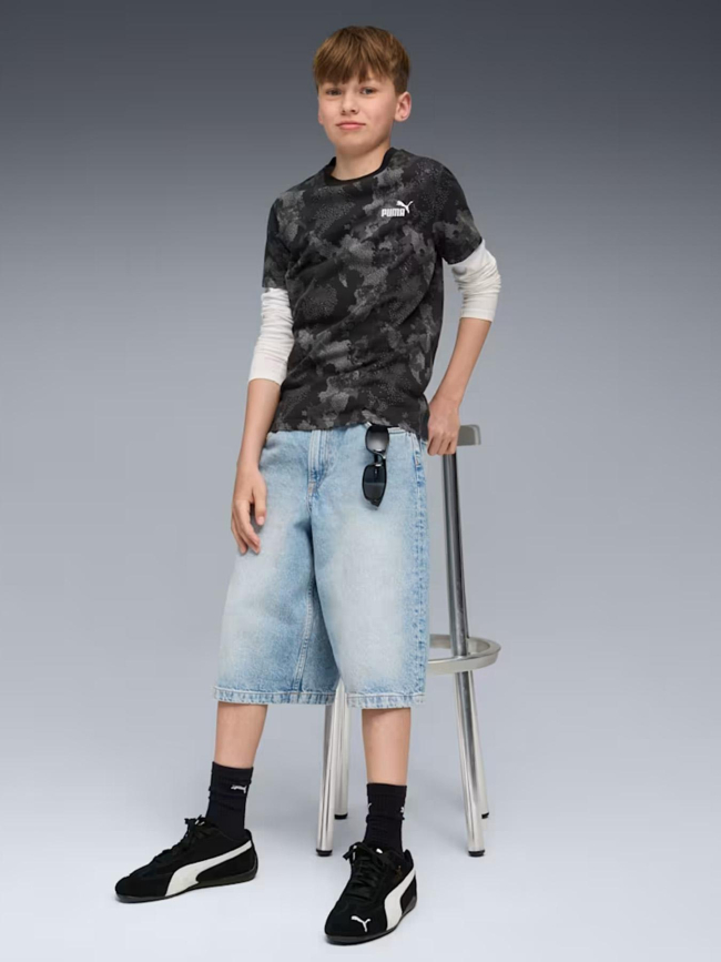 T-shirt ess camo aop noir garçon - Puma