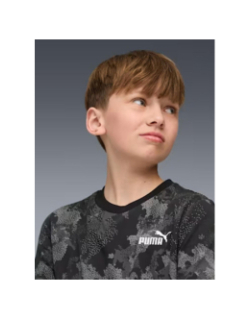 T-shirt ess camo aop noir garçon - Puma