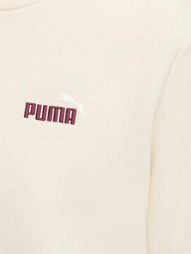 Sweat à capuche ess 2 color small logo beige homme - Puma