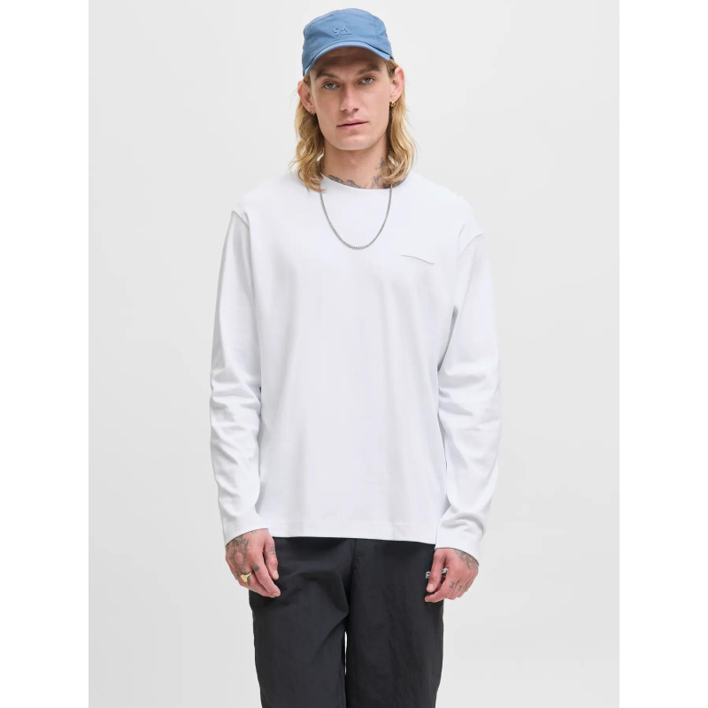 T-shirt à manches longues jcofusion blanc homme - Jack & Jones