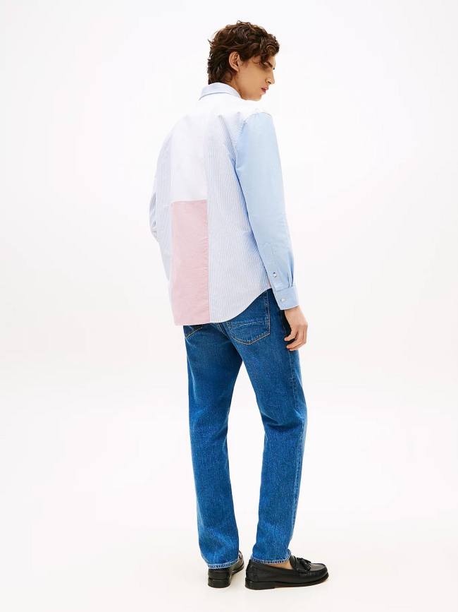 Chemise colour-block rayée décontractée bleu homme - Tommy Hilfiger