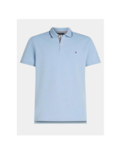 Polo en piqué de coton et logo brodé bleu homme - Tommy Hilfiger